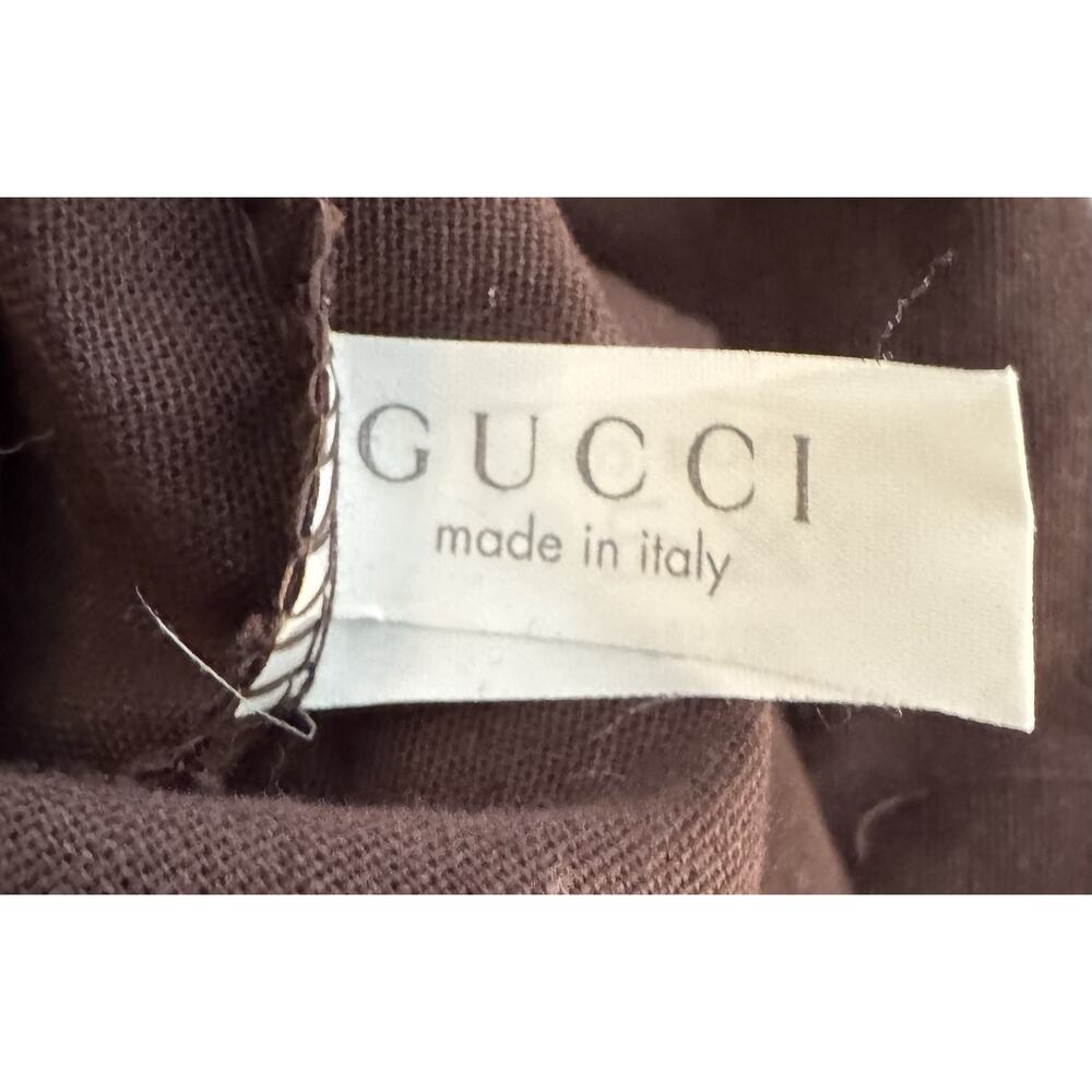 Gucci Brown Draw Sting Dust Bag 17X18.5 Large Authentic Excellent Condition - Picture 5 of 6